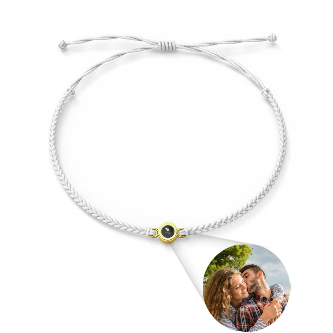 Pulsera personalizada con foto en círculo