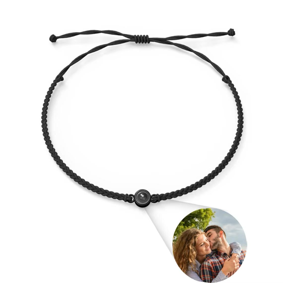 Pulsera personalizada con foto en círculo