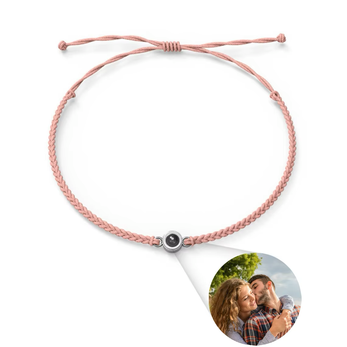 Pulsera personalizada con foto en círculo